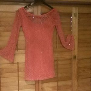 Bloom Orange Bohemian thigh length dress